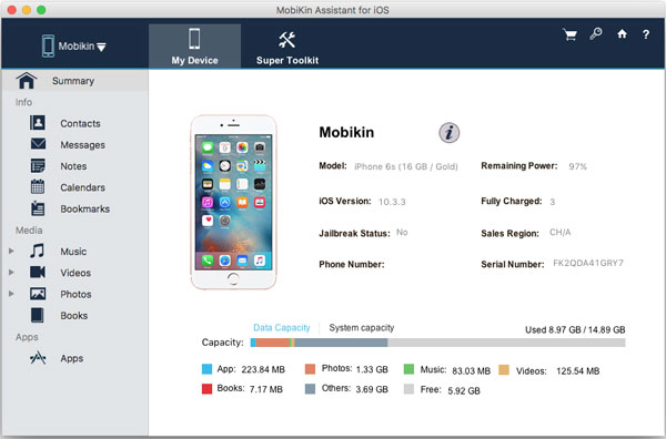 Mobikinを介してiPhoneからMacに連絡先を転送します