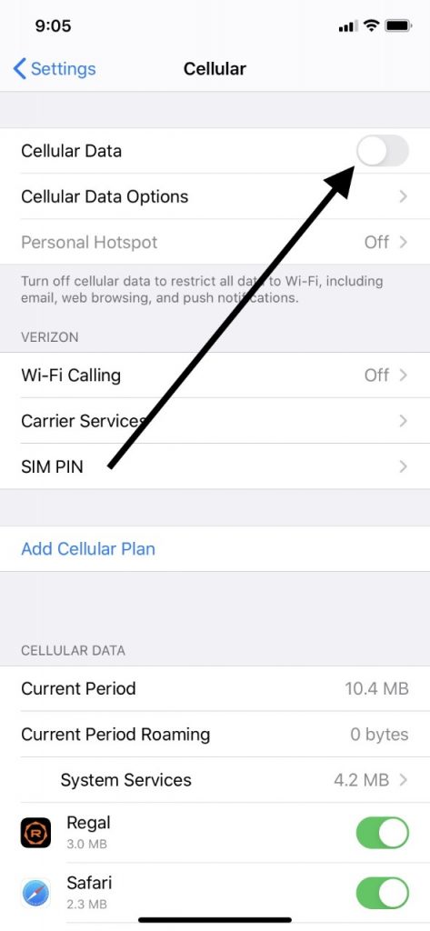 アクティベーションを待っているFaceTimeについてCellularを確認してください