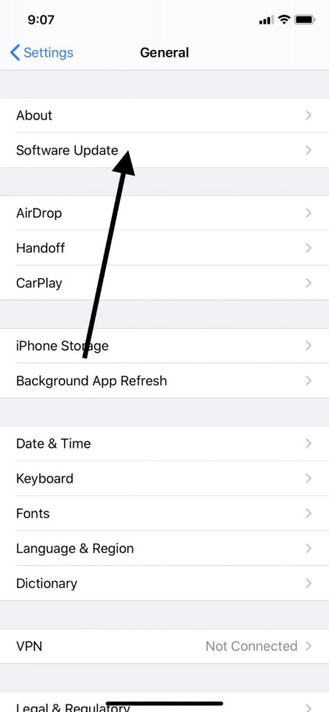 Activationを待っているFaceTimeのソフトウェアアップデート