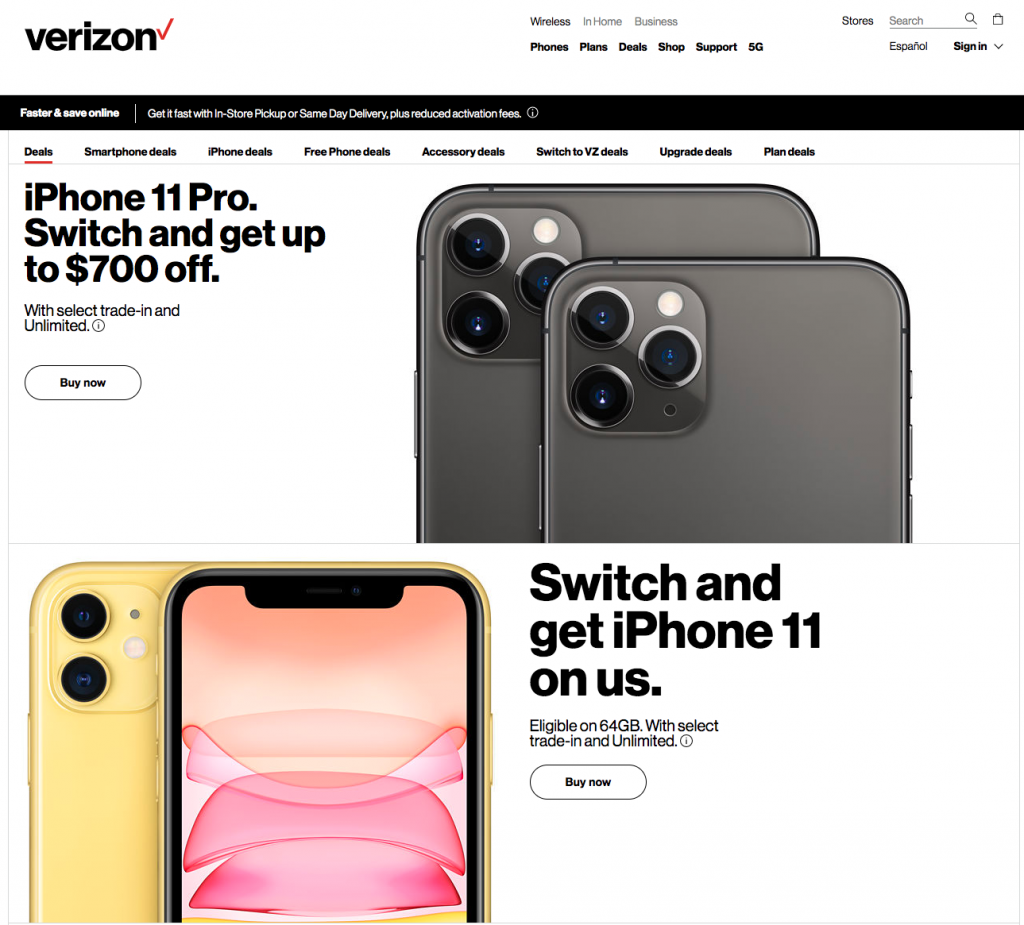 Verizon iPhoneが提供しています