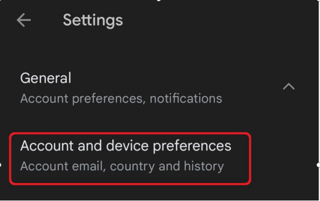 AndroidでGoogleアカウント国を変更します
