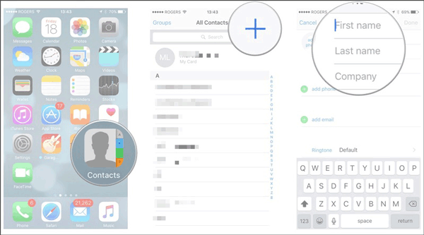 iPhoneに連絡先を追加します