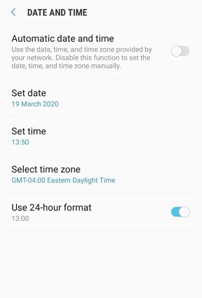 Androidで日付と時刻を調整します