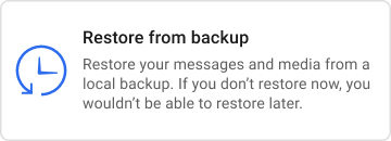 Androidはバックアップ信号から復元します