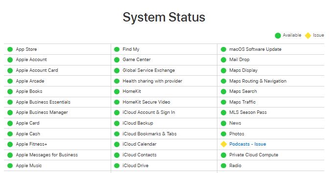 Appleポッドキャストは今日機能していません