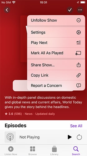 Apple Podcasts Unfollowショー