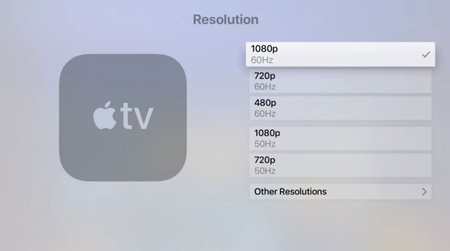 テレビの解像度を変更します 