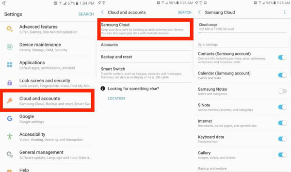 Samsung Cloudで最近削除された最近見つける方法