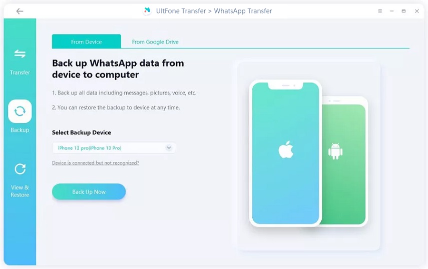 whatsappをコンピューターにバックアップします