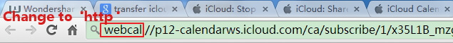 WebCalをHTTPに変更します