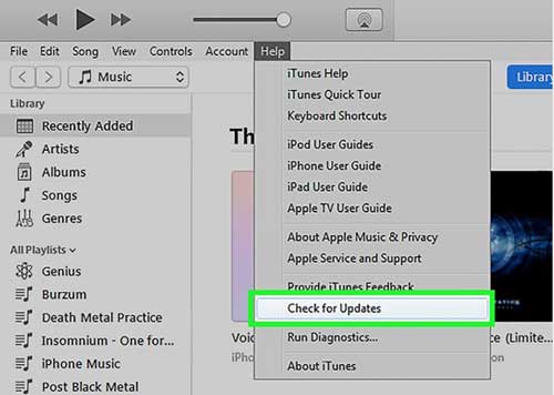 iTunesを更新して、エラー1を修正します