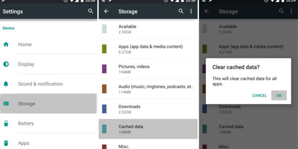 アプリのキャッシュをクリアして、Androidのスペースを無料で解放します
