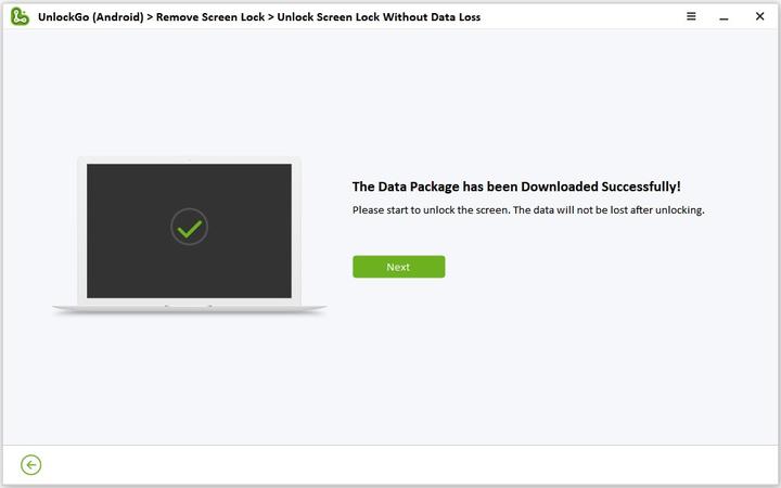 データパッケージをダウンロードして、工場出荷時のデータを失うことなくパターンパスコードのロックを解除します