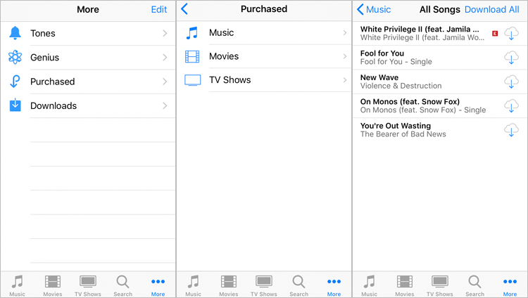 iCloudを使用してiPodから曲を復元する方法