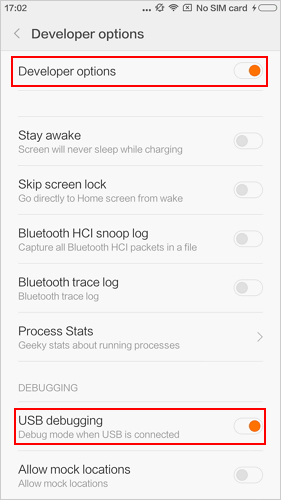 XiaomiでUSBデバッグを有効にします