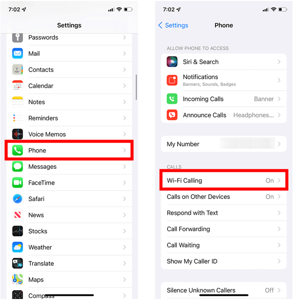 iPhoneを呼び出すwifiを有効にします 