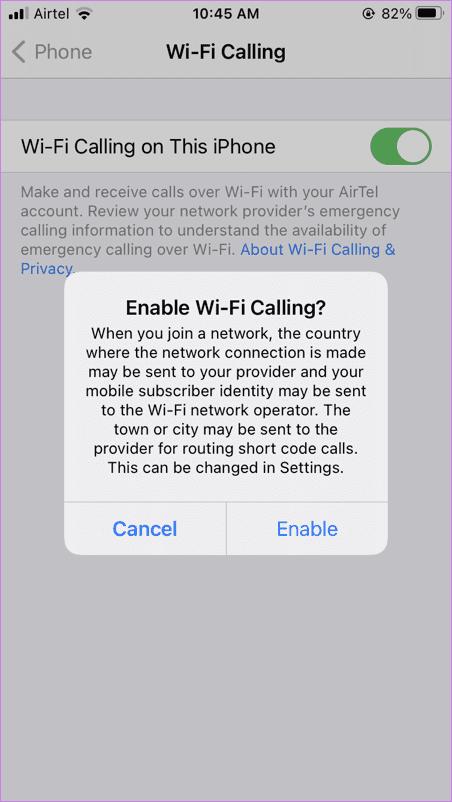 iPhoneはWiFiで動作しないと呼びます