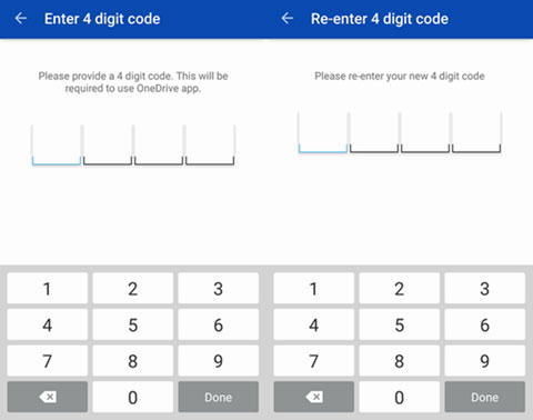 OneDriveのパスワードを設定します