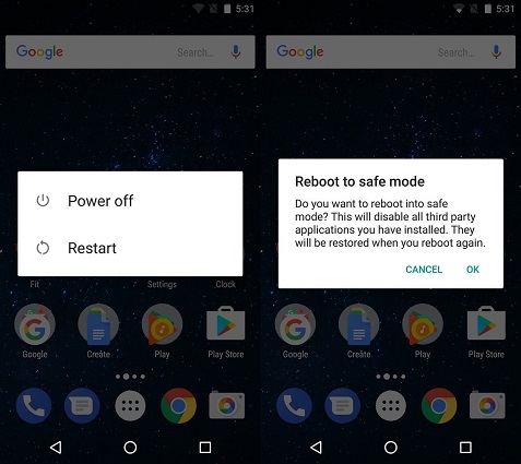 セーフモードでAndroidを起動して、Android電話がオンになっていないことを修正します
