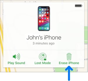 iCloudでiPhoneを消去します