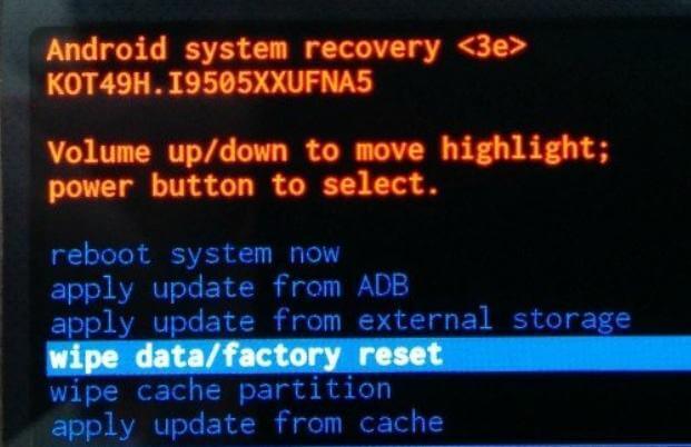 Factory Reset Androidは回復モードでリセットします