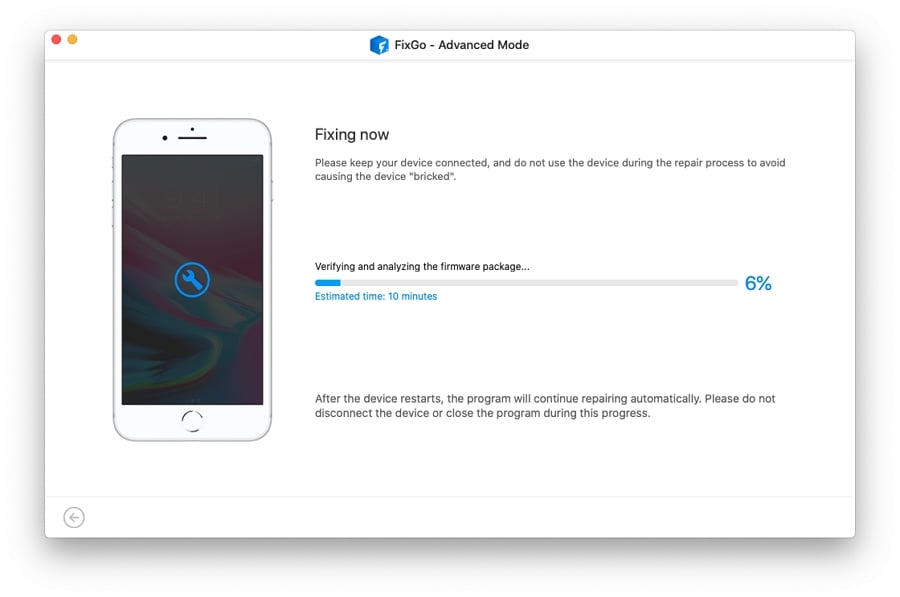 itooltab fixgoを使用してiPhone画面を修正してください。