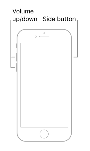 iPhone 8またはiPhone SE 2番目の世代以降を強制的に再起動します