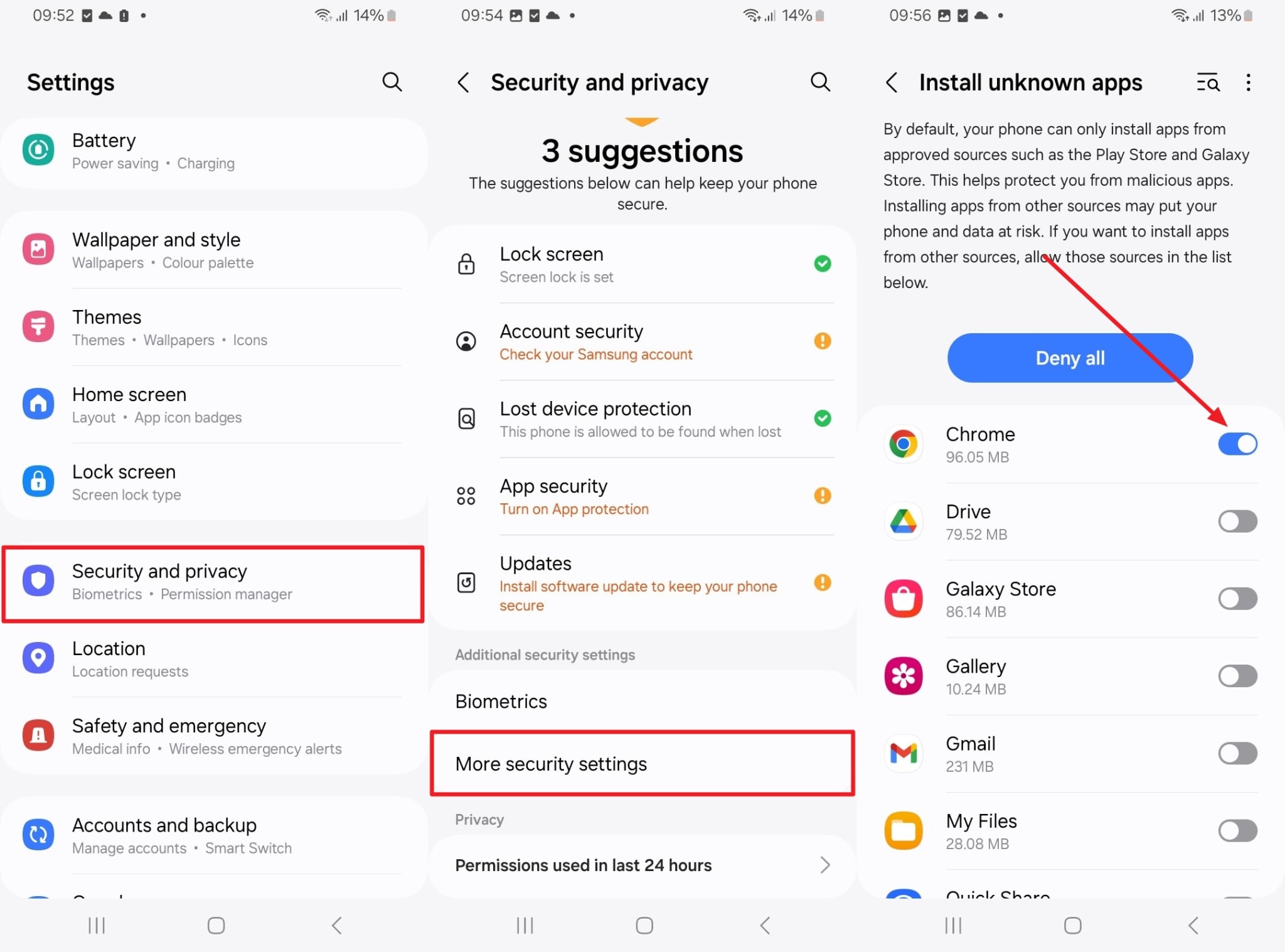 Chromeが不明なアプリをインストールできるようにします