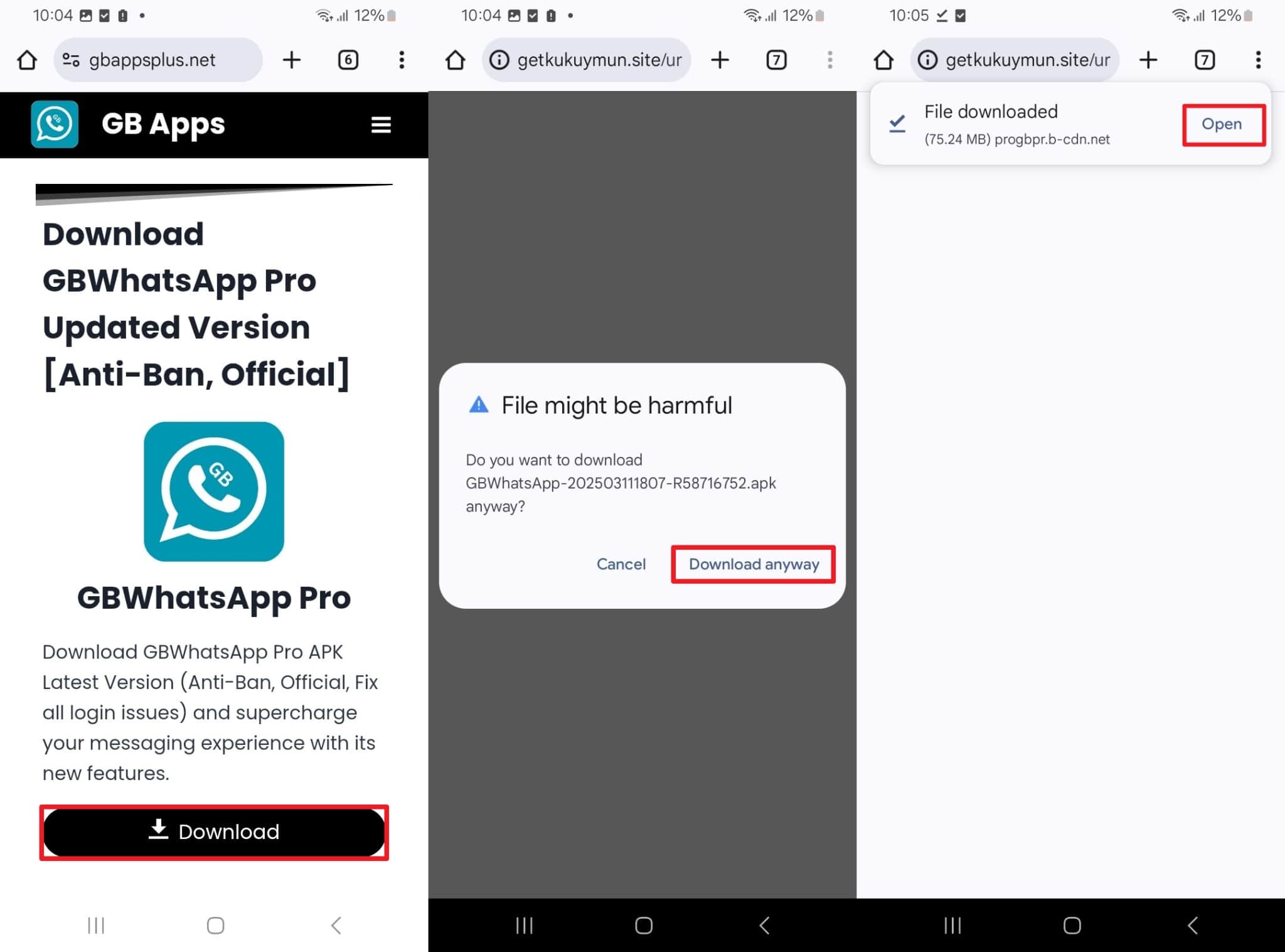 GBWHATSAPPをダウンロードして開きます