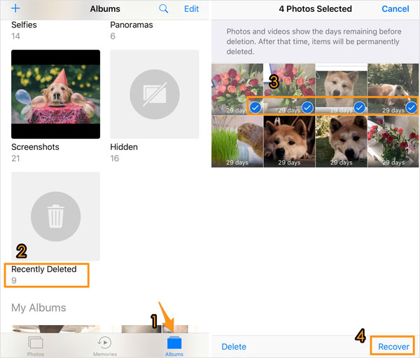 アクセス電話から削除されたFacebookの写真は、最近削除されたフォルダーを削除しました