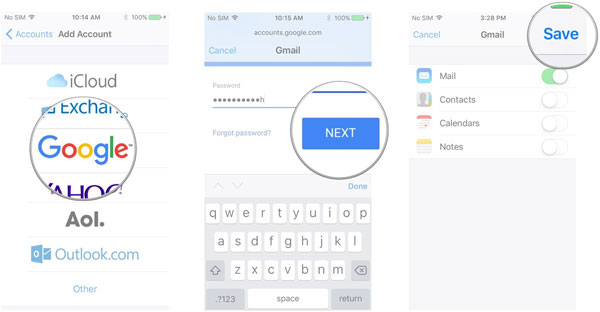 GmailでiPhoneで連絡先をバックアップする方法
