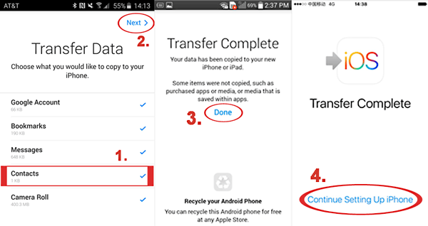 iPhoneのセットアップを続けます