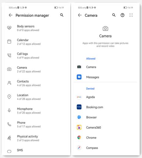 Huawei許可マネージャー