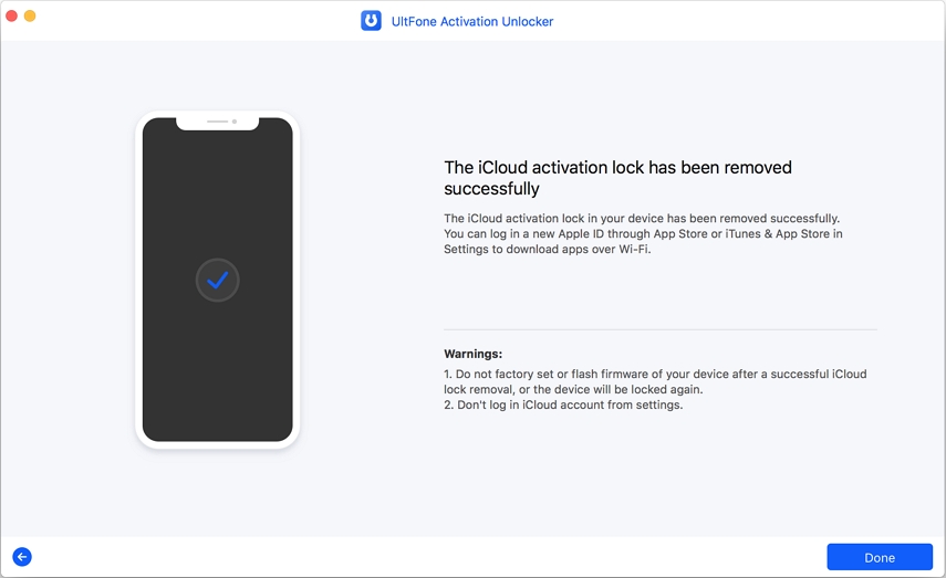 Ultfone Activation Unlockerの手順