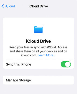 iCloudドライブをセットアップします