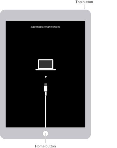 ホームボタン付きのiPadの場合