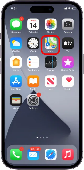 Appleマップを起動します
