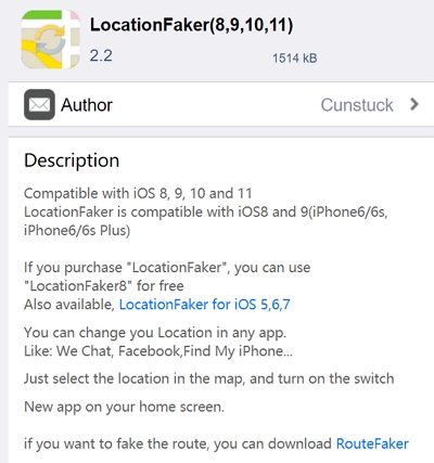 Cydia fake location fakerに移動します