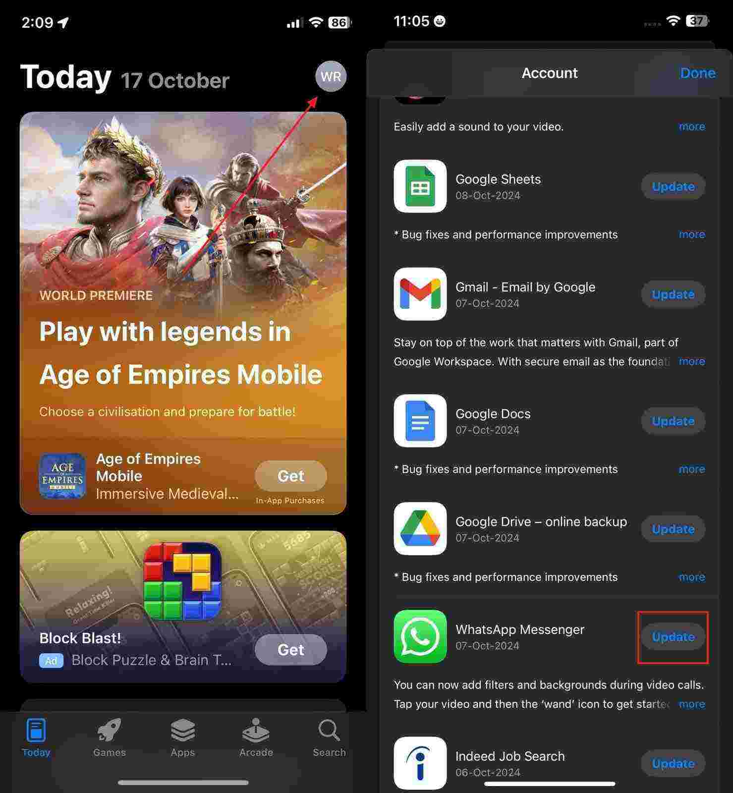 App StoreからiPhoneを更新します