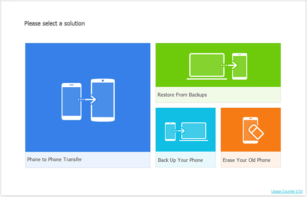 Samsung TransferからBlackBerryを起動します