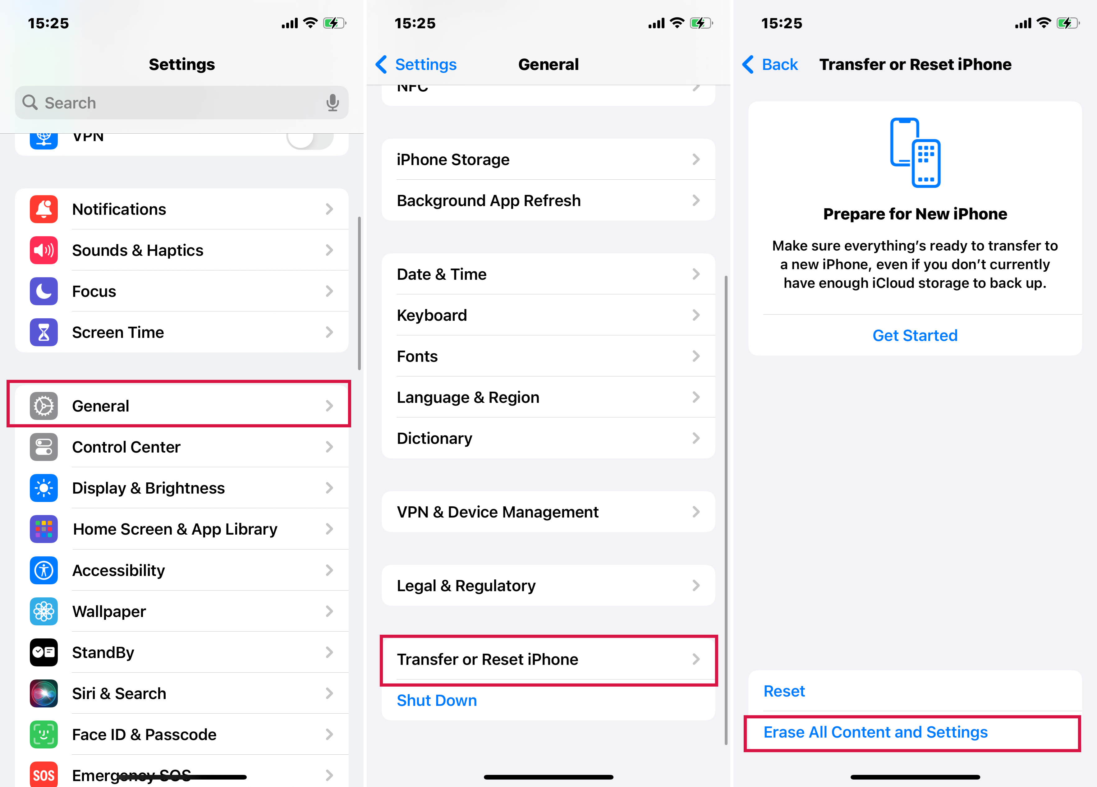 iOS 15を使用してiPhone 8を工場出荷時にリセットしてからiPhoneの設定を介してリセット