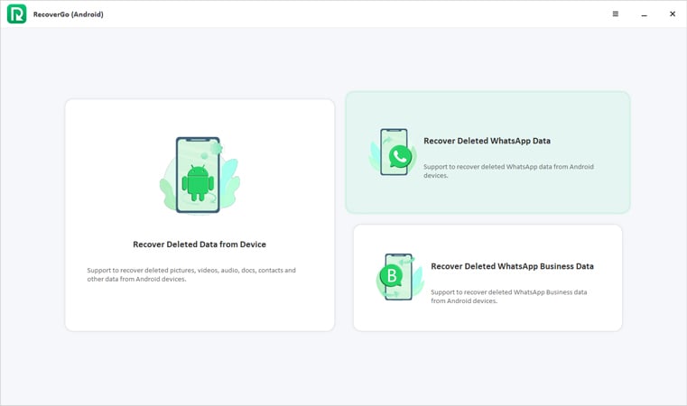 Backup Recovergo AndroidなしでWhatsAppから削除された写真を回復します