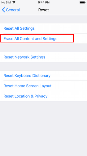 iPhoneのすべてのコンテンツと設定を消去-3