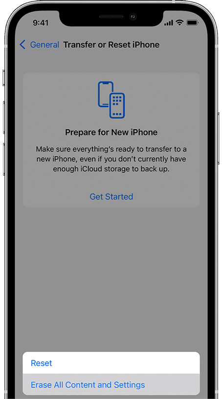 iPhoneをリセットします