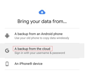 Googleドライブのバックアップからデータを復元します