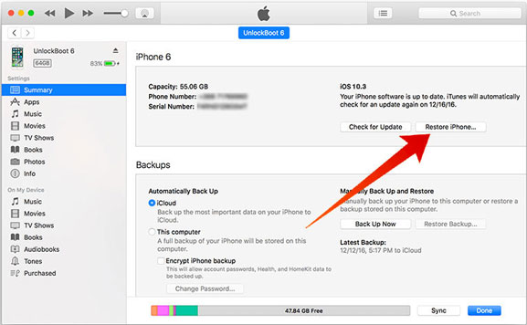 iPhoneがiTunesで復元することにより、ガイド付きアクセスに固定されたiPhoneを修正