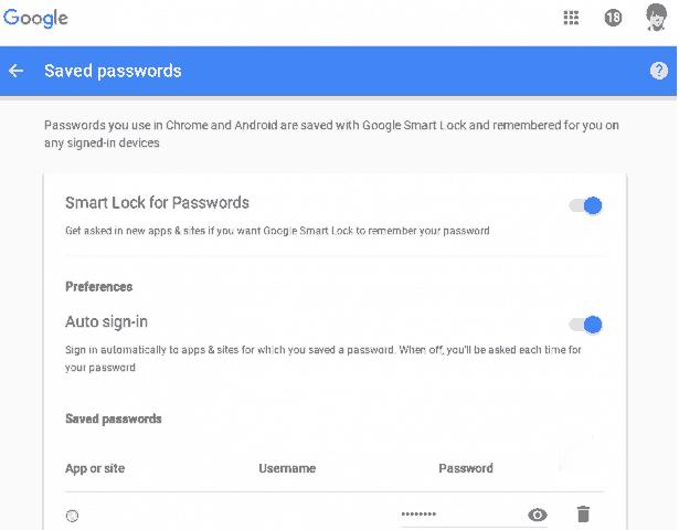 Googleにパスワードを保存しました