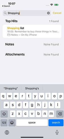 App iPhoneを検索します