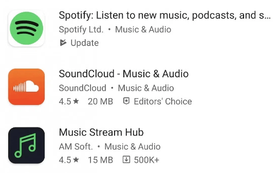 SoundLoudアプリを検索します