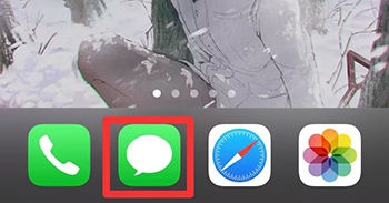 IMESSAGEアプリを開きます
